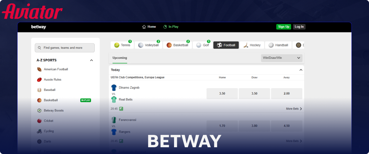 Play Aviator in BetWay online casino in India